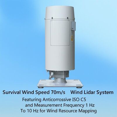 buy 생존풍속 70m/s 바람 리다르 시스템, 경식 방지 ISO C5 및 풍력 자원 지도를 위한 측정 주파수 1 Hz에서 10 Hz online manufacture